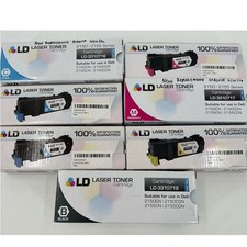 Dell 2150 / 2155 Color Laser Printer Toner Cyan Magenta Yellow Black High Yield
