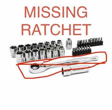 Husky Socket Set (35-Piece)(MISSING RATCHET)