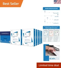 ColorLok 20 lb Copy Paper - 5000 Sheets, 10 Reams - Fast Drying, 99.99% JAM-Free