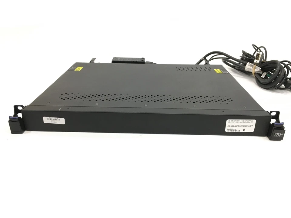 IBM Rackmount 18.5" LCD Console 1723-8BX w/ USB Keyboard - No Outer Rails - Image 3 of 4