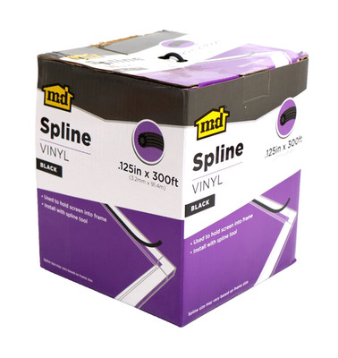 M-D 14289 Screen Spline 0.125in x 300 ft. Black Vinyl Screen Repair/Installation