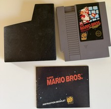 Super Mario Bros Nintendo NES 5-Screw w/Manual & Original Sleeve Vintage 1985