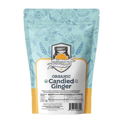 Fermentaholics USDA Certified Organic Candied Ginger, 7 oz