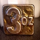 CAM 3 Oz .999 Fine Silver Hand Poured Bar / Square