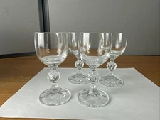 Vintage Crystal Stemware Claudia Cordial Glasses (Set of 4)  4 3/8" Unused