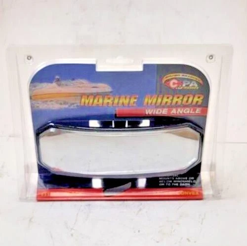 CIPA 11119 Economy 2.5" x 8" Marine Mirror , Black