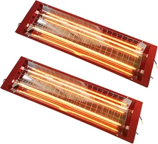 2PCS Baking Infrared Paint Curing Lamp, 1 Set 2000W Heater Lamp 110V for Automot