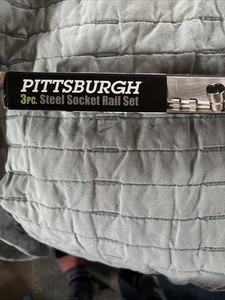 Pittsburgh 3 Pc Steel Socket Holder Rail Set 1/4”  3/8”  1/2”  2 Sets