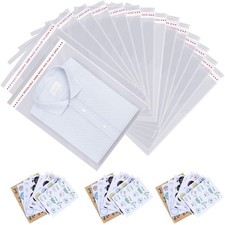 100 PCS 14x20 inches Large Clear Resealable Cellophane Bags for Packaging Pro...