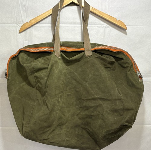 Vietnam Era Bag Military Style Flyers Helmet Kit Pilot Flying Canvas Vintage