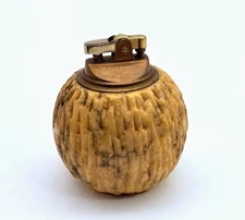 Vintage MCM 3-1/2" Carved Alabaster Table Top Lighter Paperweight 3-1/4 Diameter