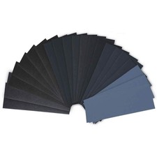 28 Pcs 120 to 3000 Grit Wet Dry Sandpaper Assortment 9 * 3.6 28 Pcs, Black