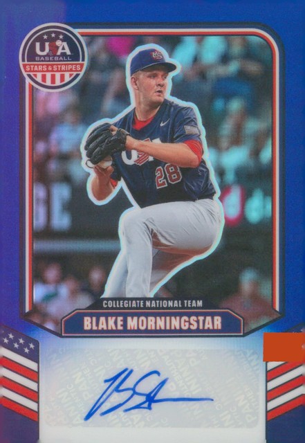 2026 Stars & Stripes Prizm USA Baseball #CNT-BM Blake Morningstar blau /49