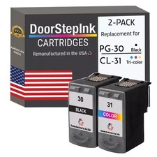 DoorStepInk Compatible Ink Cartridge for Canon PG-30 Bk/CL-31 Clr Variation-USA