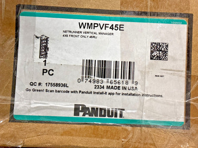 Panduit NetRunner Vertical Cable Management 45U WMPVF45E    ️     NEW!!!