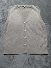 Alex Mill Sweater Vest Size L Linen Knit Classic Academia Preppy Minimalist