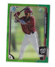 BLAKE PERKINS GREEN REFRACTOR RC #/99 2015 BOWMAN CHROME DRAFT #54 Brewers