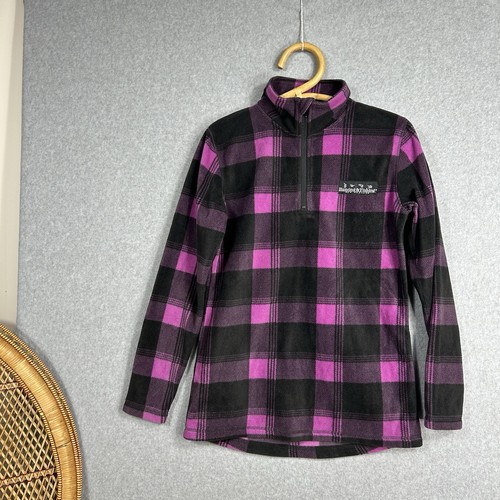 Hunting & Fishing Womens Retro Check Sweatshirt Lilac Purple Black Size XS 8