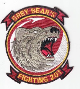 U.S. Navy Fighter Squadron VF-201 Grey Bear's patch NEW Military