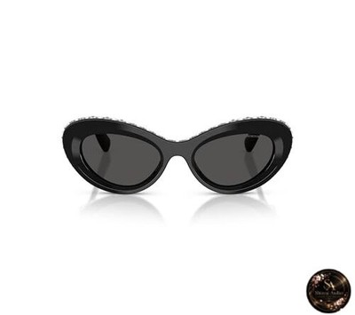 SWAROVSKI Sonnenbrille für Damen Gestell/schwarze Gläser/dunkelgraue Gläserbr...