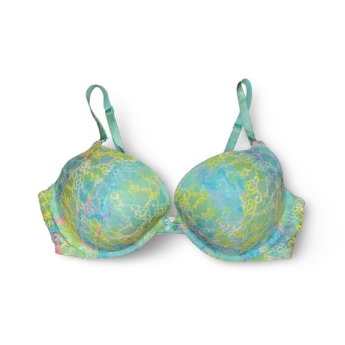 Victoria's Secret Lightly Lined Perfect Coverage Multicolor Tie-Dye Bra Size 38C