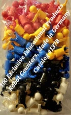 Exclusive Educational Robot Counters 100 in 5 Colors × 20 Ea. German Made Ppd2U!
