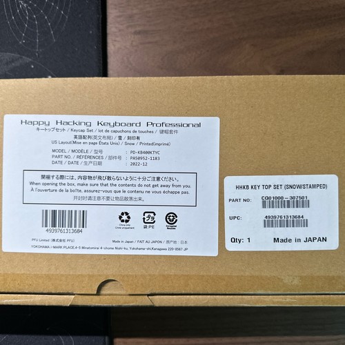 HHKB PFU key top set (Snow) Off-White English layout 60 pieces PD-KB400KTYC NEW - 第 1/2 張圖片
