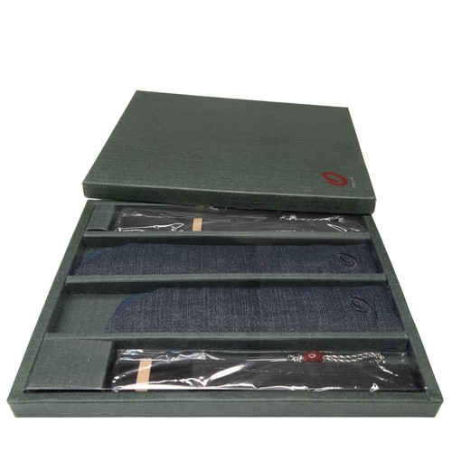 Juego de 2 piezas de abanico Sensu plegable japonés para hombre y mujer de colección con estuches de mezclilla - Imagen 10 de 10
