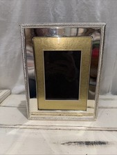 Burnes of Boston Picture Frame Photo Album Holds 5x7 Pics Mixed Metals