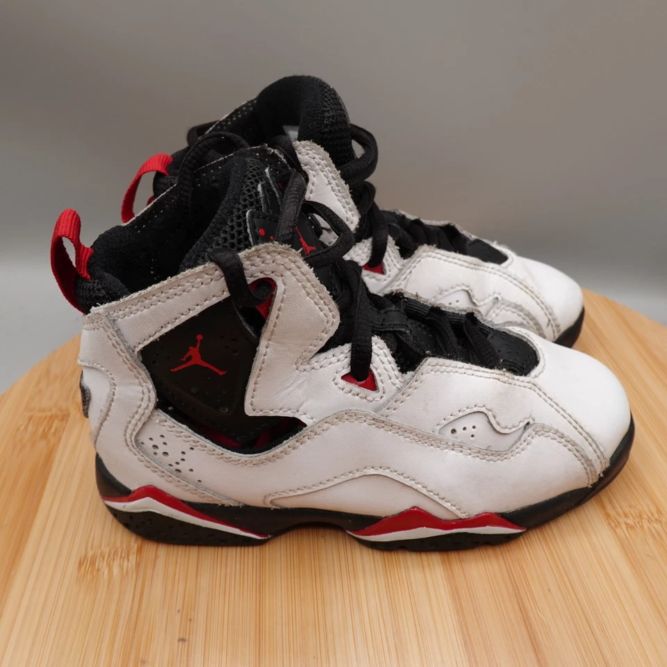 Jordan True Flight Zapatillas Niños 11C Blanco Rojo AJ7 Preescolar PS Estilo 343796-100 Foto 4 de 4