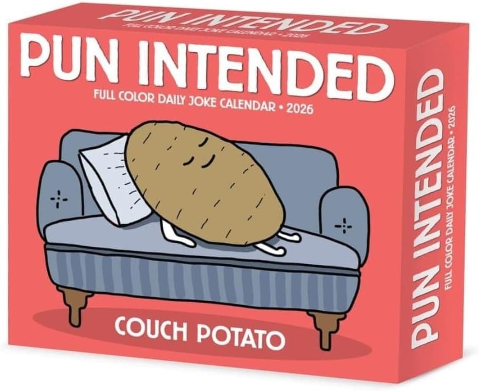 Willow Creek Press, Pun Intended 2026 Desk Calendar, 6.18'' X 5.43'', Daily Cale