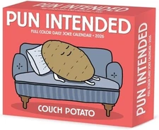 Willow Creek Press, Pun Intended 2026 Desk Calendar, 6.18'' X 5.43'', Daily Cale