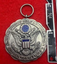 925 Sterling Silver Vintage Pendant US Golf Association Logo Springfield 1962