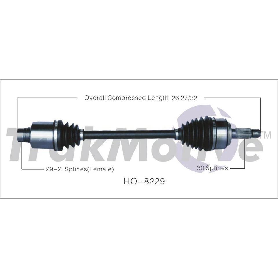 Juego SurTrack par de ejes delanteros CV para Honda Odyssey tracción delantera 2005-2006 Foto 2 de 3