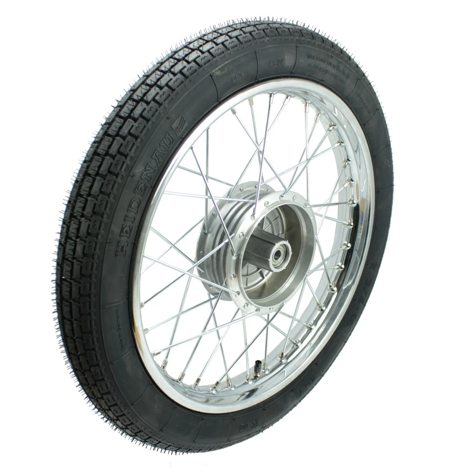 Komplettrad Felge chrom für Simson S51 S50 S70 Schwalbe Duo Star Reifen Heidenau - Bild 1 von 1