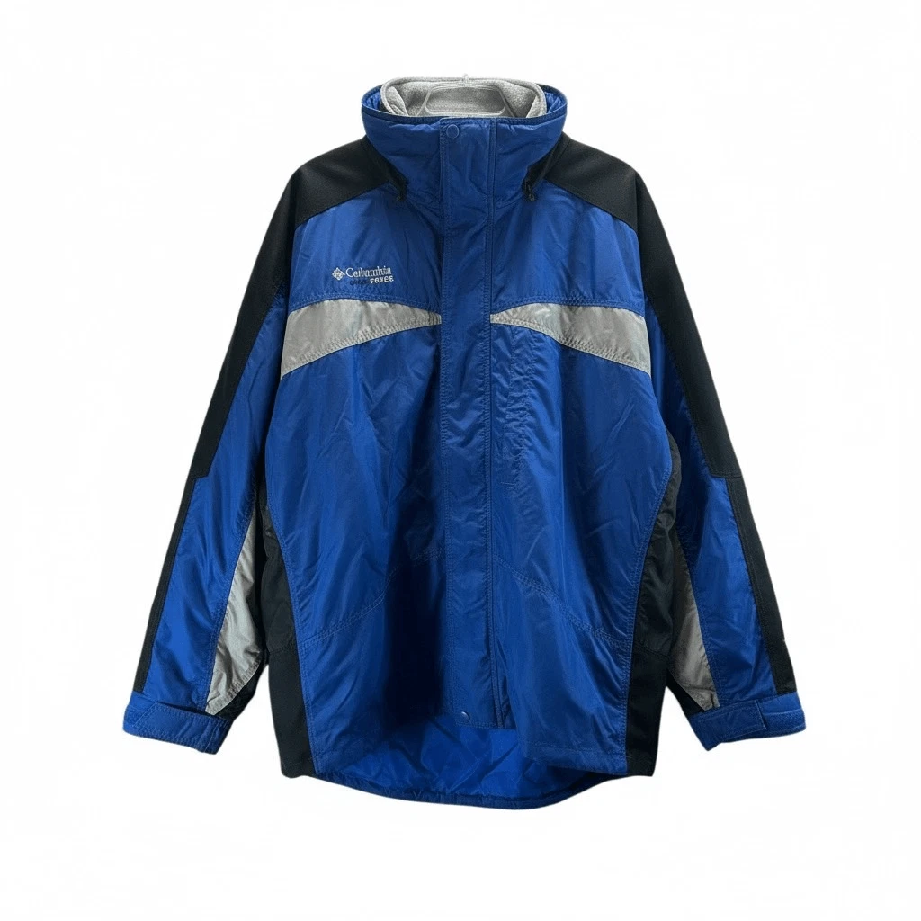 Columbia Interchange Blue Fleece Lined Ski Jacket Men’s XL Vintage Gorpcore Y2K