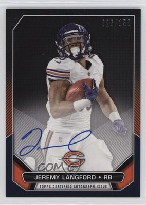 2015 Topps Rookie Premiere 26/150 Jeremy Langford #RPA-JL Auto RC 0m0