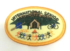 PATCH GSA Girl Scouts International Senior Jamboree 2000 Cabin Bicycle Boat Fire