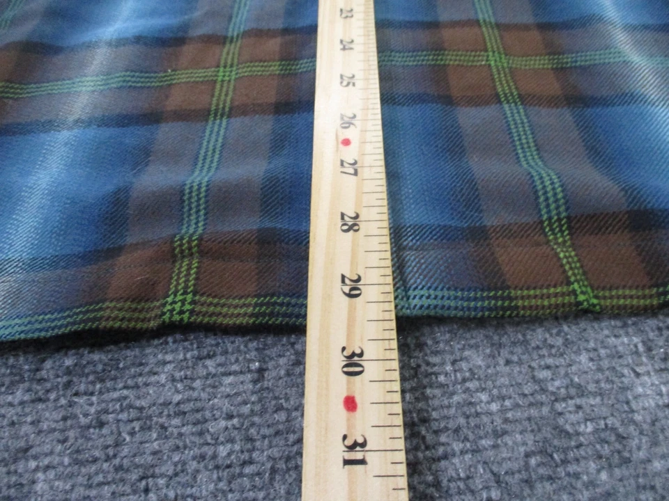 Ralph Lauren куртка женщин M маленький синий коричневый клетку шерсти Bomber локоть нашивка - Изображение 4 из 4