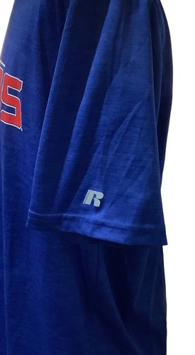 Kansas Jayhawks Shirt Russell Athletic Adult Large Short Sleeve Men Blue - Picture 3 of 5