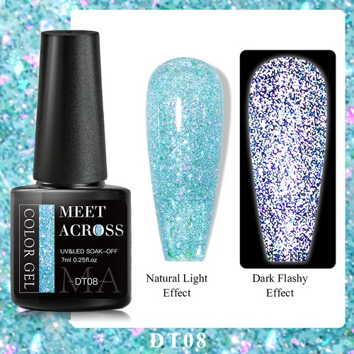 Meet Across Spring UV Gel Nail Polish Multi-Color Base Top Gel Varnish 7ml Xmas - Picture 168 of 257
