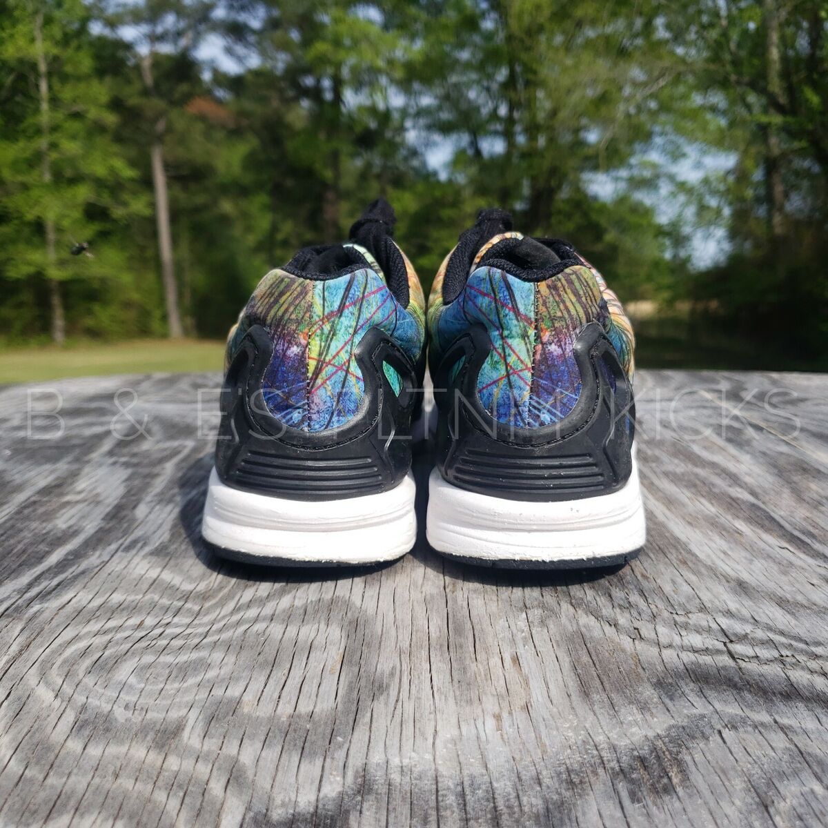 Adidas ZX Flux 'Rainbow Abstract' Running Sneakers || Men's Adidas ZX Flux 'Rainbow Abstract' Running Sneakers || Men's