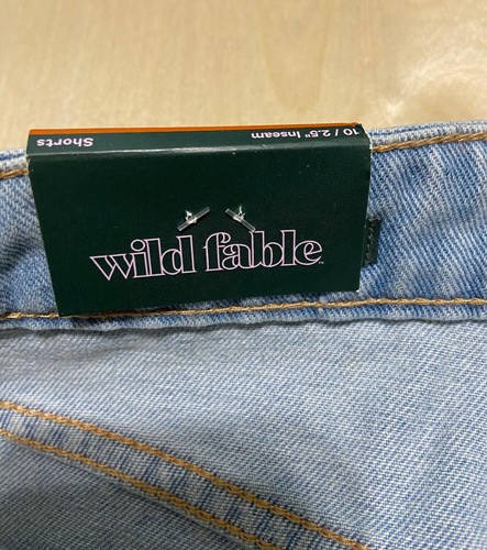 Pantalones Cortos de Jean Wild Fable Para Mujer Talla 10 Azul Denim Tiro Alto Corte Azul Corte - Imagen 5 de 9