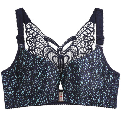Women Padded Underwire Front Closure Racerback Tshirt Bra Add 2 Cup 36-50 C D E