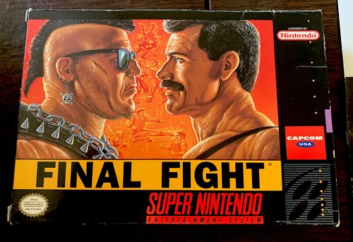 Vintage 1991 genuine Super Nintendo Final Fight Game-Capcom-Complete In Box-Nice - Picture 4 of 8