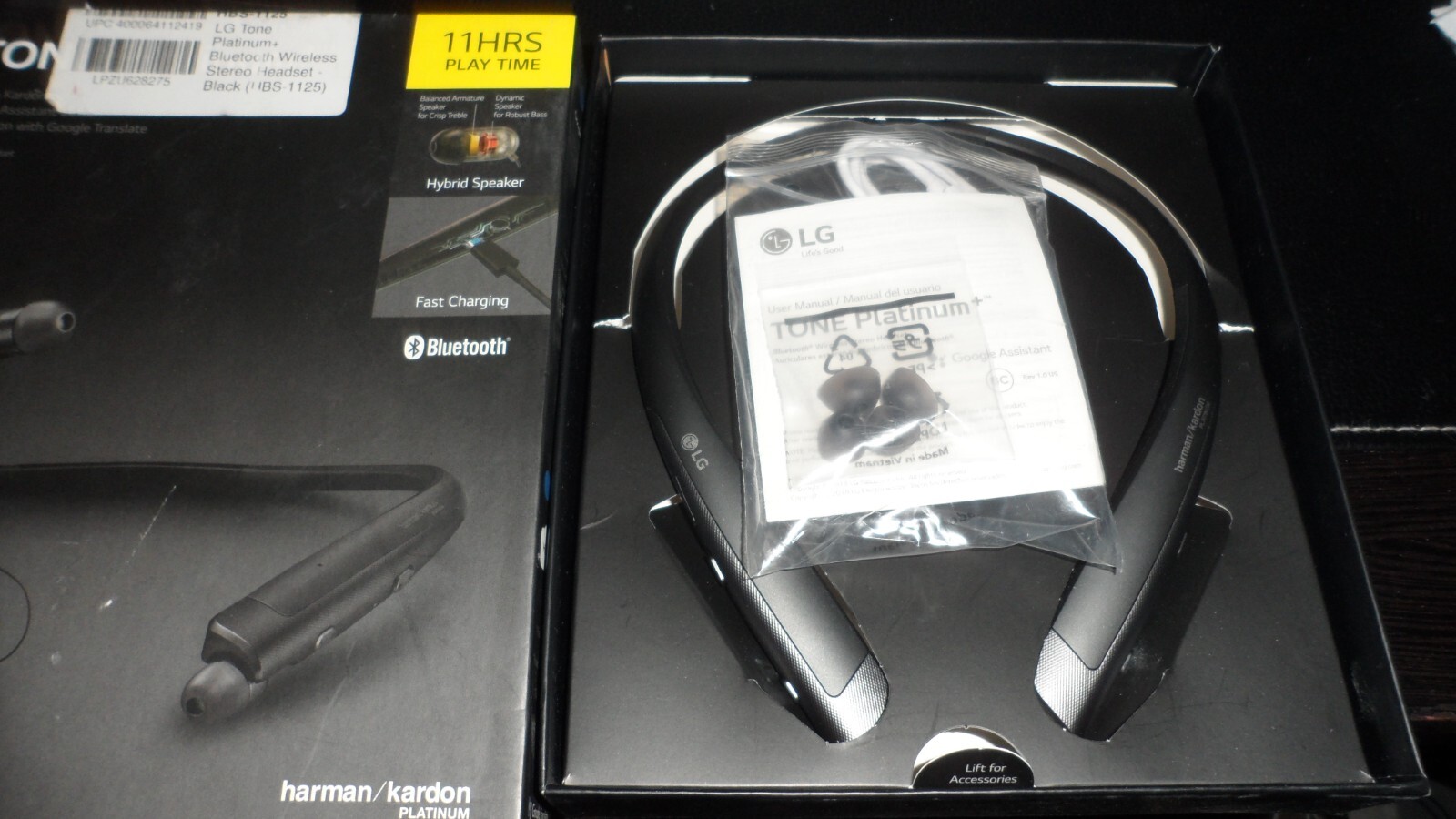 LG Tone Platinum+ Plus HBS1125 Wireless Stereo Headset Headphones