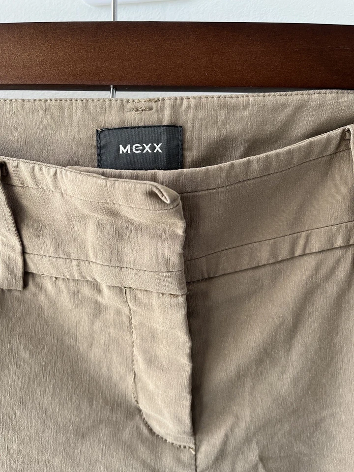 Pantalones capri recortados para mujer Mexx/pantalones casuales vintage tostados/marrones al aire libre Foto 2 de 4