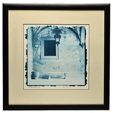 ALAN BLAUSTEIN Original Vintage Signed La Mappa Benches Tinted Photograph Print