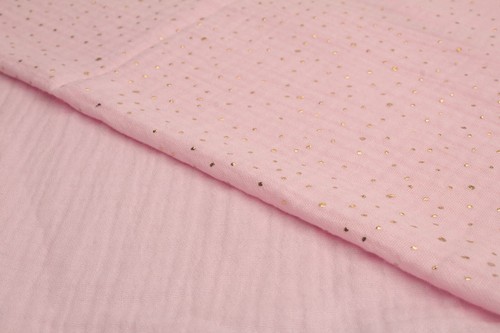 Cotton Fabric Muslin double gauze with golden dots 50 x 130 cm - Picture 38 of 106