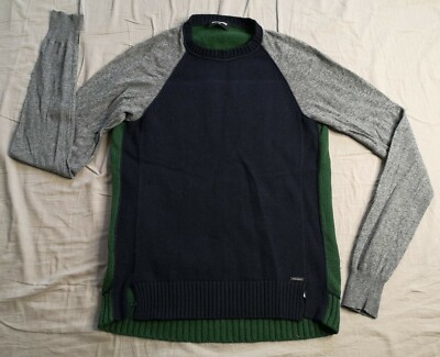 DSQUARED2 Pullover Jungen dunkelblau grau grün Größe 14 Jahre guter gebrauchter Zustand